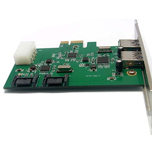 SIENOC USB 3.0 + SATA III 6 Gbit S v2.0 PCI Express x1 Slot-Controller-Karte+SATA Power - 2