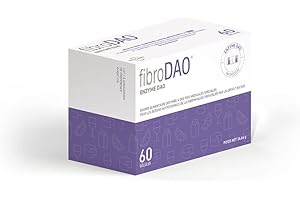 fibroDAO - Gestion de la fibromyalgie causée par une déficience en DAO/Intolérance aux histamines - 60 Capsules EFICAPS avec comprimés gastrorésistants - Enzyme DAO et magnésium