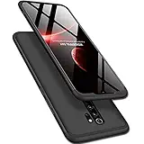 TheGiftKart Full Body 3 in 1 Slim Fit 360 Degree Protection Hard Bumper Back Case Cover for Xiaomi Redmi Note 8 Pro (All Black)