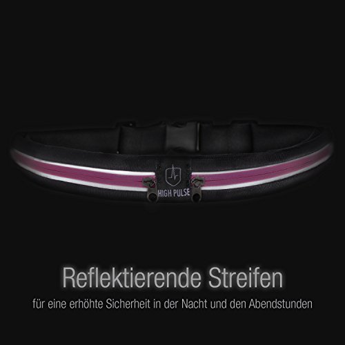 High Pulse Laufgürtel – Multifunktionale Bauchtasche zum Verstauen Ihrer Wertsachen beim Sport oder Reisen - 5