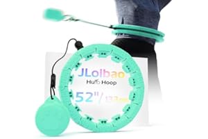 JLoibao Weighted Hula Circle for Adults With Sweat Weight Ball, Infinity Fiteness Hoop Plus Size, Include 24 Detachable Links, for Women Smart Exercise Equipment