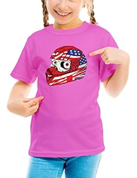 Billion Group | Skull With Helmet England Flag Skulls Collection Girls Classic Crew Neck T-Shirt