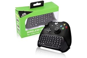 Xbox One Keyboard BestFire 2.4G Mini Wireless Chatpad Message Game Controller Keyboard with Headset Audio Jack for Microsoft Xbox One Controller Keypad Black - Easy Pairing