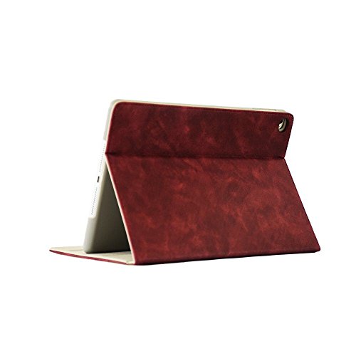 MaxiRel Neues iPad Air iPad 9.7 Zoll Hülle Hohe Qualität iPad Case Hülle Schutzhülle Tasche Schutzhülle Etui für Apple the New iPad mit Multi Ständer Auto Sleep Wake up Funktion Burgunderrot - 4