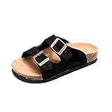 Suela exterior duradera y antideslizante: suela exterior antideslizante con los patrones antideslizantes, aumenta la resistencia a la abrasión y garantiza la seguridad de su caminata diaria. La plantilla de las zapatillas de corcho es informal, ligera, duradera, suave y ancha. La suela anatómica, cómoda y liviana que absorbe los golpes, alivia la presión de los pies, la parte inferior de las piernas, las caderas y la parte inferior de la espalda. De acuerdo con su tamaño habitual de zapatos, con