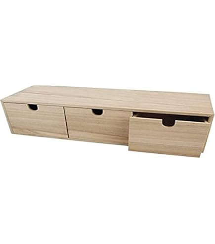 Cassettiera 4 Cassetti In Legno - 39x30x37.5 Cm, Beige - Foto 11