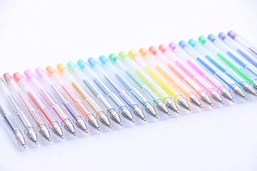 Lineon Gelstifte 108 Art von Farben Gelschreiber Set (Glitzer Neon Metallic) Gelroller Stifte Set Gel Pen Set für erwachsene Malbuch - 4