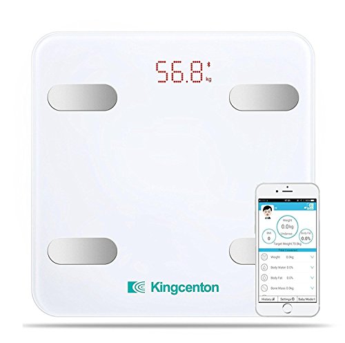 Mokiro Bluetooth Body Fat Scale with Android IOS App Smart Wireless Digital Bathroom Scale Measures Body weight, Body Fat, Water, Muscle Mass, BMI, BMR, Bone Mass and Visceral Fat