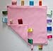 Baby taggie comfort security blanket - Pink