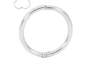 365 SLEEPERS 925 Solid Sterling Silver Australian Made 8mm - 14mm Hinged Sleeper Earrings Nose Lip Septum Tragus Hoop Segment Ring Nickel Free Hypoallergenic
