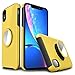 Produktbild Schutzhülle für iPhone XR, Spiegelgriff, Ständer, doppellagig, kompatibel mit magnetischer Halterung, gelb