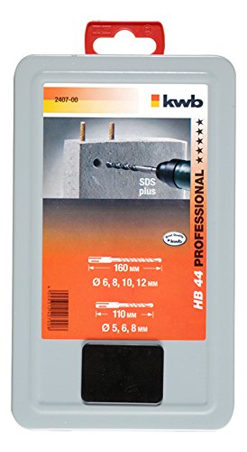 kwb SDS plus HB 44 Hammerbohrersatz 7-teilig 240700 (110 und 160 mm Länge, Ø 5, 6, 8 mm + 6, 8, 10, 12 mm) - 2