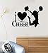 Produktbild wandaufkleber 3d blumen Ich liebe Beifall Cheerleader Silhouette Zitat Sport Fan Cheerleading
