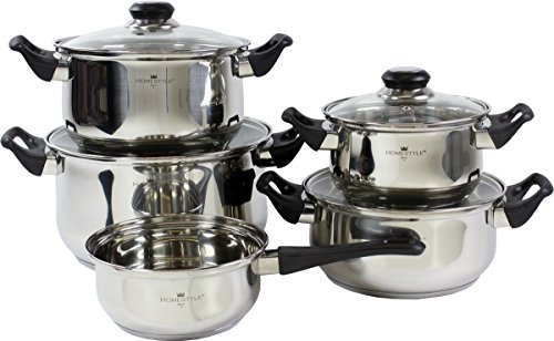 Preisvergleich Produktbild Topfset HSB TOPFSET 5TLG BOLOGNA 100869