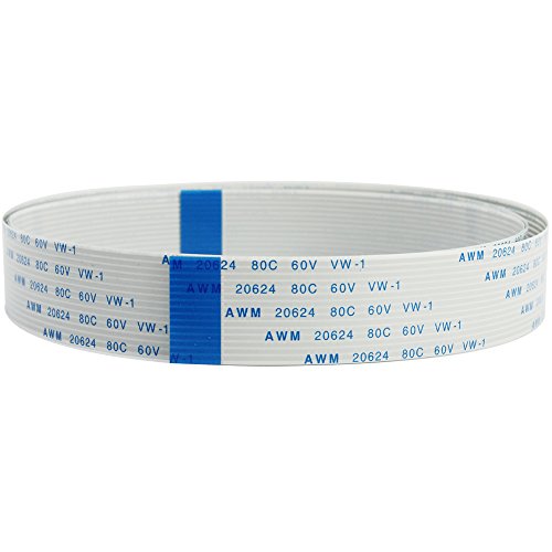 COM-FOUR® 3x Ersatz-Flexkabel für Raspberry PI, Flachkabel für Display, Kamera und andere Anwendungen, 100 cm (3 Stück – 100cm 1.0 Pitch) - 2