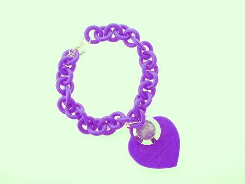 LoveObjects Love-Heart Braclet - Purple/Lilac