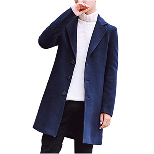 Artificial Wool & Blends Mans Long Jackets 9 Color Options Autumn Winter Coats Men Jacket Size S 5XL