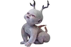 YQKOOP Halloween Haunted Doll Resin Statue Creepy Baby Zombie Scary Ghost Baby Doll Halloween Haunted House Decoration Props