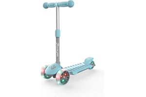 wheoZ Trottinette Enfant 3 Roues Allumer pour Débutants Trotinette 3-8 Ans Garçon et Fille Cadeau Roues Lumineuses et Guidon Réglable sur 3 Niveaux Légère Charge Maximale 50 KG