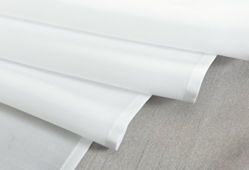 Schiebegardine Flächenvorhang Wildseide Optik Vorhang Gardine , 245×60 cm (Höhe x Breite) , Weiß, 85620 - 6