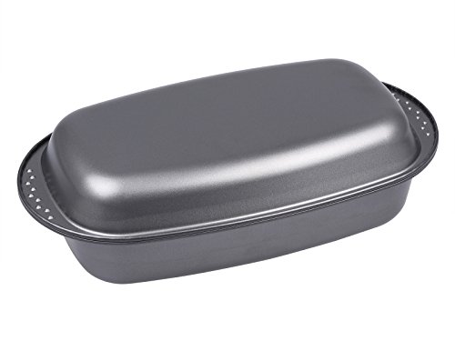 chg 9942-05 Bratenform mit Deckel, Brotbackform, antihaftbeschichtet, Anthrazit-metallic, 37 x 20 x 7 cm - 3