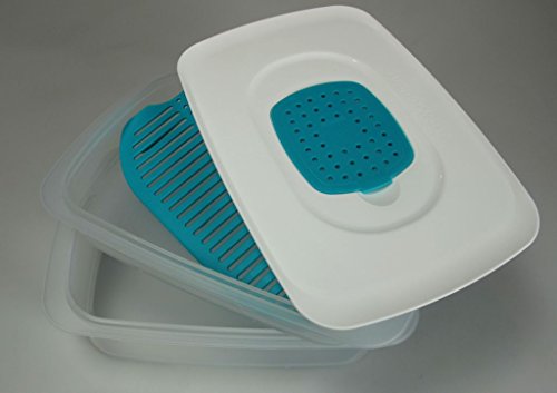 TUPPERWARE Cool`N Fresh-Set (4) Kühlschrank coolsmart fridge Stapelprofi WEIß / TÜRKIS - 2