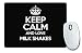 Produktbild Schwarz Keep Calm und Love Milk Shakes Mauspad Farbe 2672