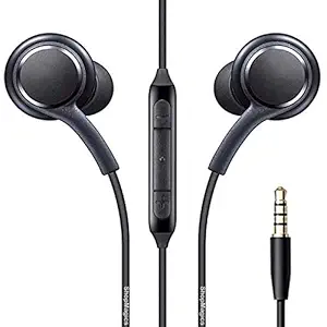 A2Z Shop AKG Wire Earphone for Samsung Galaxy S20 FE 5G Original Earphone Wired Stereo Deep Bass Head Hands-free Headset Earbud With Built in-line Mic, Call Answer/End Button, Music 3.5mm Aux Audio Jack (Black/White)