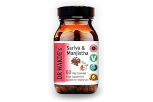 DR WAKDE'S Sariva & Manjistha Capsules (60 Veg Caps, Detoxifying Herbs, Supports Healthy Skin, Ayurvedic Supplement, Vegan, Herbal, All Natural, Made in UK)