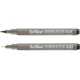 Artline Drawing System Teknik &Ccedil;izim Kalemi 2'li Set, Brush + 0.03mm