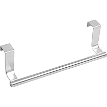 2 Pezzi Asta Porta Asciugamani Da Porta - Senza Forare - Acciaio Inox - Per Bagno E Cucina - Foto 2