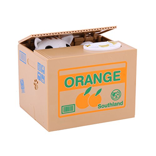 Elektrische Münzbehälter Elektrische Katze Spielzeug Interessante Geschenk für Kinder (Orange Katze) - 9