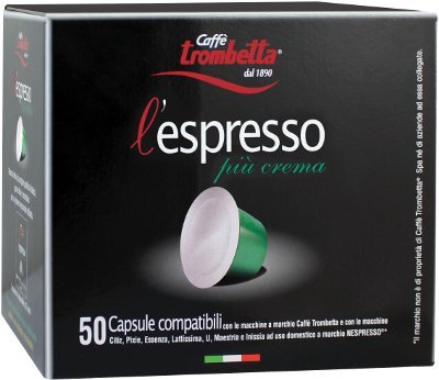 Preisvergleich Produktbild Caffè Trombetta L'Espresso Più Crema 50 capsule