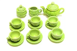 BhagyaShree Ceramic Kids Toys Kids Tea Set/Tea Cups Set with Suacers for Children DIY Kitchen Ceramic Tea Set for Kids Tea Set Tea Party Teapot Play Set Girls Kitchen Toy (for Kids ONLY)
