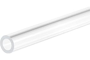 sourcing map PVC Transparent Rohr, Innendurchmesser 5mm Durchmesser 8mm LÄNGE 305mm Acryl Kunststoffrohr für Lampenbau, Stehlampen, Möbel