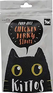 Kittos | Cat Treats | Temptation Flavors Available with Multi-Packs(Chicken Jerky Strips Cat Treat, 35 gm (Pack of 2)) and Best Treat to Train Your pet Easily| Breeds of Cats can use it