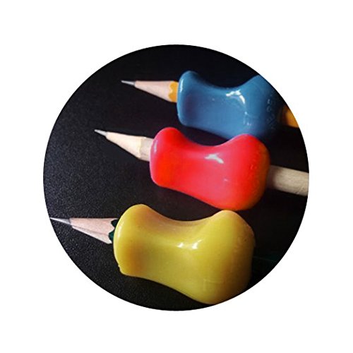 4 Stk. JUYUAN-EU Ergonomische Schreibhilfen für Stifte | Griffverdickung | Stiftehalter | 4 Pack in verschiedenen Farben für Rechtshänder und Linkshänder - 4