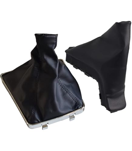 Cuffia Cambio E Freno A Mano In Vera Pelle Per Opel Astra G (1998-2004) - Colore Nero Blu - 4
