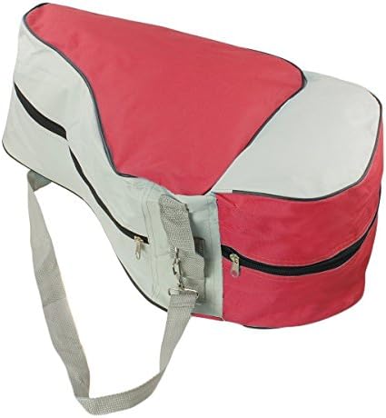 HESG Ice Skating Bag Roller Skating Tote Bag Waterproof Adjustable Shoulder Strap Bag Skates Carry Bag (Red)