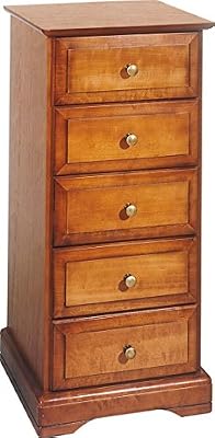 Générique ACTUAL DIFFUSION Alsace Commode Chiffonnier 5 Tiroirs Louis Philippe Merisier, Bois, 41x44,2x93,5 cm