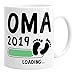 Produktbild MoonWorks Kaffee-Tasse Oma 2019 Loading Geschenk-Tasse für Werdende Oma Schwangerschaft Geburt Baby Weiß Unisize