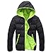 Produktbild Oliviavan,Kapuzenpullover Herren Daunenjacke Wintermantel Outdoor wasserabweisend Männer Winter Pure Color Reißverschluss Stehkragen Baseball Mantel Baumwolle Oberbekleidung Tops