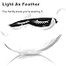 MSSilk Sleep Eye Mask- Smoothing Mulberry Silk- Adjustable Elastic Strap- Lightweight- with A Bonus Pair of Earplug in a Carry Pouch (White Eyelashes)
