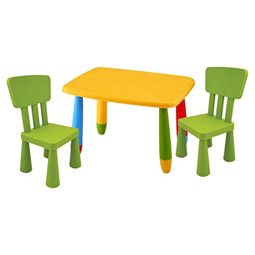 Bentley Kids Children's Multi-Coloured Rectangle Table and 2 Chairs Set