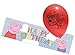 Produktbild Gemma International Peppa Pig Fahne Aus Folien & 5 Latex Ballons