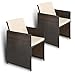 Produktbild ESTEXO 2er Set Polyrattan Gartensessel, Rattan, Gartenstühle, Sessel, Stuhl, Stühle (Braun)