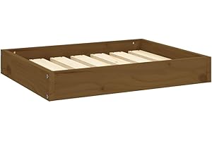 vidaXL Lit pour Chien Marron Miel 61,5x49x9 cm Bois de Pin Solide Canapé