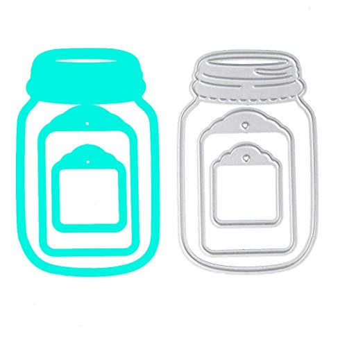 Culater Plantillas para Estarcir Gofrado Troquelado Kit Almohadilla de Papel Dies Corte en Relieve Grabado (Botella)