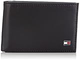 Echtes Leder Tommy Hilfiger ETON MINI CC FLAP & COIN POCKET BM56927539 Herren Geldbörsen 11x7.5x2 cm (B x H x T), Schwarz (BLACK 990)
