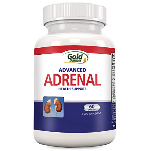 Suplemento de apoyo adrenal - Inhibidor de la concentración de cortisol - Combate la fatiga y alivia el estrés - Con ashwagandha, Rhodiola rosea, raíz de regaliz, L-tirosina y más
